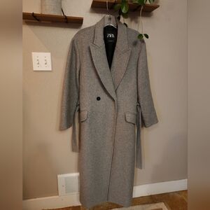 Zara Women's Classic Gray Trench Coat